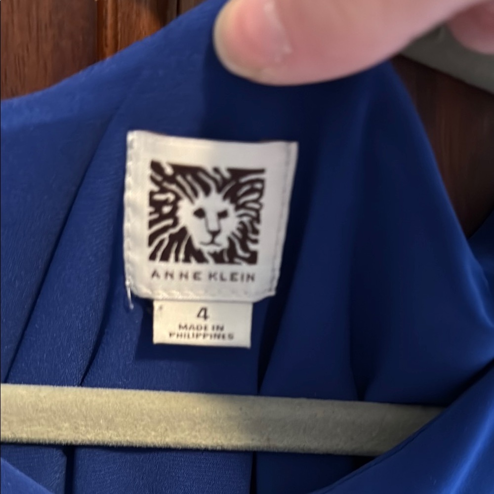 Anne Klein Blue Ruched Mini Dress - Picture 2 of 3